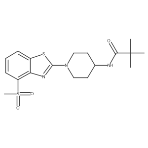 N-[1-(4-methanesulfonyl-1,3-benzothiazol-2-yl)piperidin-4-yl]-2,2-dimethylpropanamide结构式