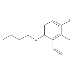 3-Bromo-6-butoxy-2-fluorobenzaldehyde Structure