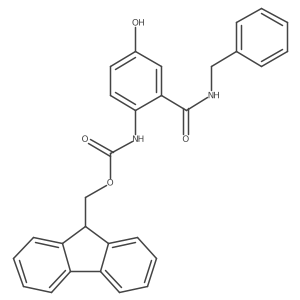 (9H-fluoren-9-yl)methyl N-[2-(benzylcarbamoyl)-4-hydroxyphenyl]carbamate Structure