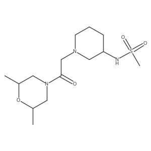 N-{1-[2-(2,6-dimethylmorpholin-4-yl)-2-oxoethyl]piperidin-3-yl}methanesulfonamide结构式