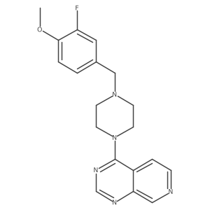 1-[(3-Fluoro-4-methoxyphenyl)methyl]-4-{pyrido[3,4-d]pyrimidin-4-yl}piperazine结构式
