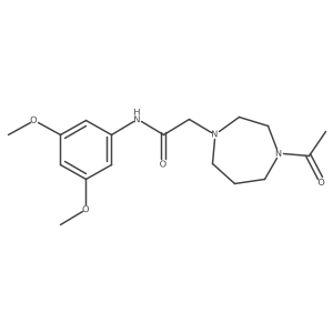 COc1cc(NC(=O)CN2CCCN(C(C)=O)CC2)cc(OC)c1结构式