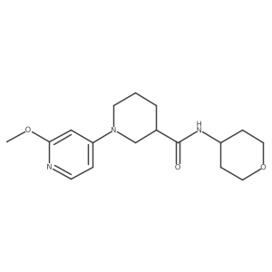 1-(2-methoxypyridin-4-yl)-N-(oxan-4-yl)piperidine-3-carboxamide结构式