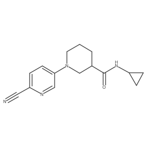 1-(6-cyanopyridin-3-yl)-N-cyclopropylpiperidine-3-carboxamide结构式