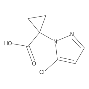 Cyclopropanecarboxylic acid, 1-(5-chloro-1H-pyrazol-1-yl)-结构式