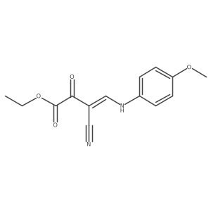 ethyl (3Z)-3-cyano-4-[(4-methoxyphenyl)amino]-2-oxobut-3-enoate Structure