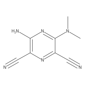 2-Amino-3,5-dicyano-6-(dimethylamino)pyrazine结构式