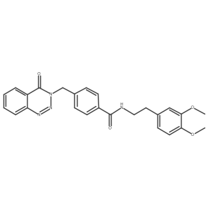 N-[2-(3,4-dimethoxyphenyl)ethyl]-4-[(4-oxo-3,4-dihydro-1,2,3-benzotriazin-3-yl)methyl]benzamide结构式