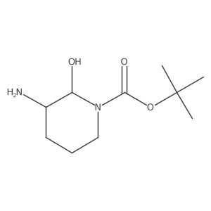3-Amino-2-hydroxy-piperidine-1-carboxylic acid tert-butyl ester Structure