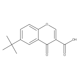 6-tert-Butyl-4-oxo-4H-chromene-3-carboxylic acid Structure