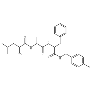 L-Leucyl-L-alanyl-N-[(4-iodophenyl)methyl]-D-phenylalaninamide结构式