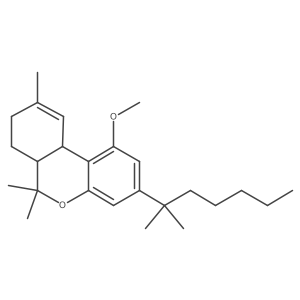 6H-Dibenzo(b,d)pyran, 3-(1,1-dimethylhexyl)-6a,7,8,10a-tetrahydro-1-methoxy-6,6,9-trimethyl-, (6aR,10aR)-结构式