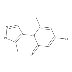 4-hydroxy-6-methyl-1-(3-methyl-1H-pyrazol-4-yl)-pyridin-2(1H)-one Structure
