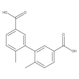 6,6'-Dimethyl-[1,1'-biphenyl]-3,3'-dicarboxylic acid结构式