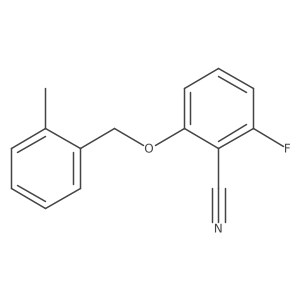 2-Fluoro-6-[(2-methylphenyl)methoxy]benzonitrile Structure