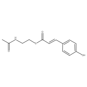 (E)-S-(2-Acetamidoethyl) 3-(4-hydroxyphenyl)prop-2-enethioate结构式