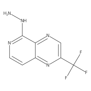 [2-(Trifluoromethyl)pyrido[3,4-b]pyrazin-5-yl]hydrazine Structure