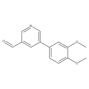 5-(3,4-Dimethoxyphenyl)pyridine-3-carbaldehyde结构式