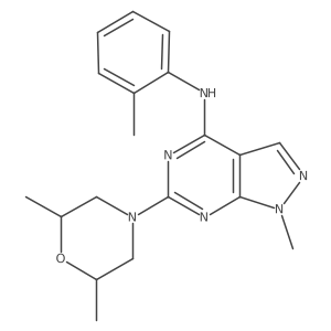 6-(2,6-dimethylmorpholino)-1-methyl-N-(o-tolyl)-1H-pyrazolo[3,4-d]pyrimidin-4-amine结构式