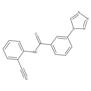N-(2-cyanophenyl)-3-(1H-tetrazol-1-yl)benzamide结构式