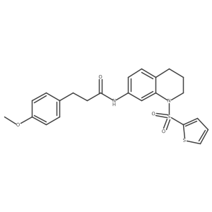 3-(4-methoxyphenyl)-N-(1-(thiophen-2-ylsulfonyl)-1,2,3,4-tetrahydroquinolin-7-yl)propanamide结构式
