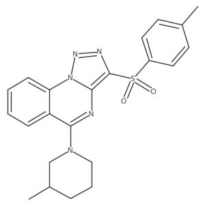 3-Methyl-1-[3-(4-methylbenzenesulfonyl)-[1,2,3]triazolo[1,5-A]quinazolin-5-YL]piperidine Structure