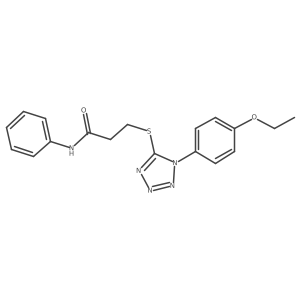3-((1-(4-ethoxyphenyl)-1H-tetrazol-5-yl)thio)-N-phenylpropanamide Structure