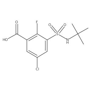 5-Chloro-3-[[(1,1-dimethylethyl)amino]sulfonyl]-2-fluorobenzoic acid结构式