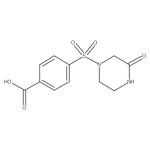 4-[(3-Oxopiperazin-1-yl)sulfonyl]benzoic acid结构式