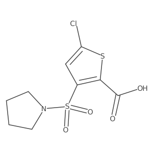 5-Chloro-3-(pyrrolidin-1-ylsulfonyl)thiophene-2-carboxylic acid Structure