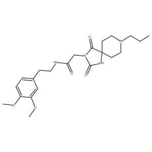 N-(3,4-dimethoxyphenethyl)-2-(2,4-dioxo-8-propyl-1,3,8-triazaspiro[4.5]decan-3-yl)acetamide结构式