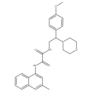 N1-(2-(4-methoxyphenyl)-2-morpholinoethyl)-N2-(2-methylquinolin-4-yl)oxalamide结构式