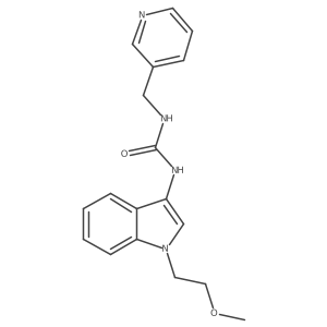 1-(1-(2-methoxyethyl)-1H-indol-3-yl)-3-(pyridin-3-ylmethyl)urea结构式