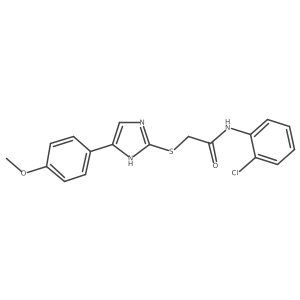 N-(2-chlorophenyl)-2-((5-(4-methoxyphenyl)-1H-imidazol-2-yl)thio)acetamide结构式