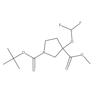 1-(Tert-butyl) 3-methyl 3-(difluoromethoxy)pyrrolidine-1,3-dicarboxylate Structure