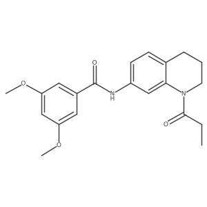 3,5-dimethoxy-N-(1-propanoyl-1,2,3,4-tetrahydroquinolin-7-yl)benzamide Structure