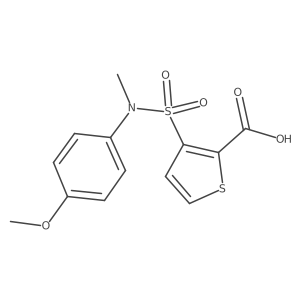 3-[(4-Methoxyphenyl)(methyl)sulfamoyl]thiophene-2-carboxylic acid结构式