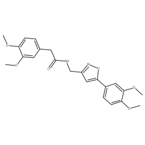 2-(3,4-dimethoxyphenyl)-N-((5-(3,4-dimethoxyphenyl)isoxazol-3-yl)methyl)acetamide Structure