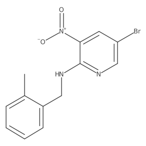 5-Bromo-N-[(2-methylphenyl)methyl]-3-nitro-2-pyridinamine Structure