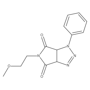 5-(2-methoxyethyl)-1-phenyl-3a,6a-dihydropyrrolo[3,4-d][1,2,3]triazole-4,6(1H,5H)-dione结构式