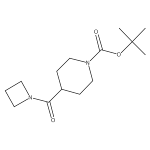 Tert-butyl 4-(azetidin-1-ylcarbonyl)piperidine-1-carboxylate结构式