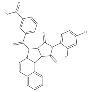 (11S,12R,16S)-14-(2,4-dichlorophenyl)-11-(3-nitrobenzoyl)-10,14-diazatetracyclo[8.6.0.02,7.012,16]hexadeca-2,4,6,8-tetraene-13,15-dione结构式