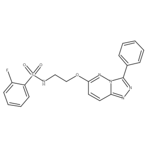 2-fluoro-N-(2-((3-phenyl-[1,2,4]triazolo[4,3-b]pyridazin-6-yl)oxy)ethyl)benzenesulfonamide结构式