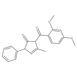 4-(2,4-dimethoxybenzoyl)-3-methyl-1-phenyl-1H-pyrazol-5(4H)-one结构式