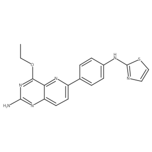 4-Ethoxy-6-[4-(thiazol-2-ylamino)-phenyl]-pyrido[3,2-d]pyrimidin-2-ylamine结构式