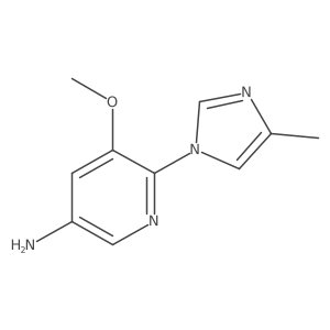 5-methoxy-6-(4-methyl-1H-imidazol-1-yl)pyridin-3-amine结构式