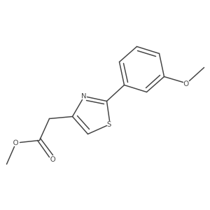 Methyl 2-(2-(3-methoxyphenyl)thiazol-4-yl)acetate结构式