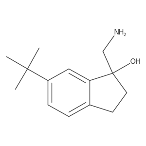 1H-Inden-1-ol, 1-(aminomethyl)-6-(1,1-dimethylethyl)-2,3-dihydro- Structure
