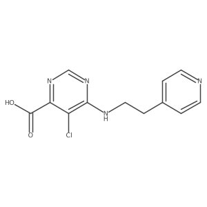 5-Chloro-6-(2-pyridin-4-ylethylamino)pyrimidine-4-carboxylic acid Structure