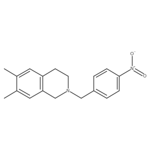6,7-dimethyl-2-[(4-nitrophenyl)methyl]-3,4-dihydro-1H-isoquinoline结构式